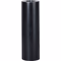 Lampe de table Tub, noire, 8x25cm - Lampe cylindrique en bois noir avec douille E27 et câble noir - Chevet décoratif lampe en ...