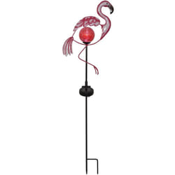Trading Piquet solaire de jardin Flamingo, led, extérieur, lampe décorative, capteur crépusculaire, rose, 80 cm - Star