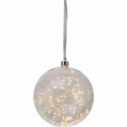 Star Trading 457-84, Figurine lumineuse décorative, Transparent, Verre, Polyvinyl chloride (PVC), IP20, Argent, 80 lampe(s)