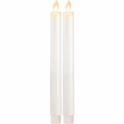 Bougies bâtons LED 'M-Twinkle', lot de 2, blanches, 24 cm Nos bougies coniques LED 'M-Twinkle' apportent une lumière chaleure ...