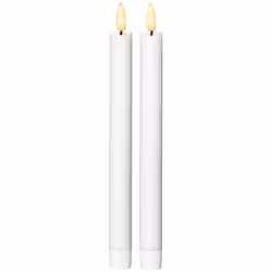 Leuchterkerze Flamme LED mit Timer 25x2,1cm weiß 2 Stück Piles fournies Nein Fiche technique de sécurité 4303391000007/739148 ...