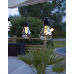 Star Trading 728-98 lumière décorative Guirlande lumineuse décorative Noir, Transparent 10 lampe(s) LED 1,8 W
