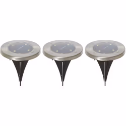 Star Trading 480-49, Éclairage au sol extérieur, Argent, IP44, Jardin, Pelouse, Allée, Capteur de luminosité, 4 ampoule(s)