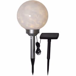 Star Trading Lampe solaire de jardin Luna, LED, boule lumineuse, extérieur, 2 modes d'éclairage différents, capteur crépuscul ...