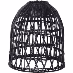 Star Trading 092-03, Tamiseur d’éclairage, Noir, Polyéthylène, Rotin, Patio, IP44, E27