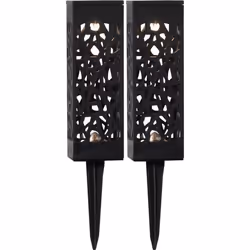 Star Trading 481-41, Éclairage au sol extérieur, Noir, IP44, Jardin, Capteur de luminosité, 2 ampoule(s)