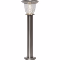 Star Trading 481-19, Éclairage de plancher extérieur, Acier inoxydable, IP44, Jardin, Capteur de luminosité, Ampoule(s) non r ...