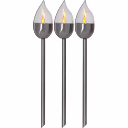 Star Trading Olympus, Éclairage au sol extérieur, Argent, IP44, Jardin, Capteur de luminosité, 3 ampoule(s)