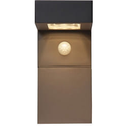 Trading Lanterne solaire Vici, applique murale, noir, led, capteur crépusculaire, capteur de mouvement, blanc chaud, extérieur, 20 cm - Star