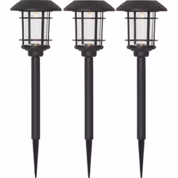 Star Trading Bollard, Éclairage au sol extérieur, Noir, IP44, Jardin, Capteur de luminosité, LED