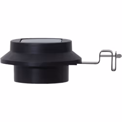 Lampe solaire à pince FENCY, extérieur, noir, capteur crépusculaire L'applique solaire LED FENCY est en plastique noir de for ...
