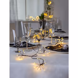 Star Trading Dew Drop Flower Guirlande lumineuse décorative Noir 96 lampe(s) LED 0,96 W