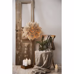 Star Trading Papier Stern Ice statue et figurine décorative Beige