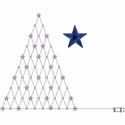 Star Trading Star Curtain, Figurine lumineuse décorative, Transparent, IP20, 55 lampe(s), LED, 1,5 W