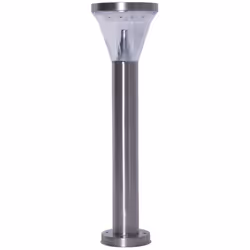 Borne lumineuse solaire Star Trading Narona, éclairage de chemin, argent, LED, capteur crépusculaire, blanc chaud, extérieur, ...