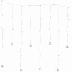 Star Trading Curtain Lights Decy, Guirlande lumineuse décorative, Transparent, Polyvinyl chloride (PVC), IP20, 6 h, 18 h