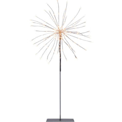 Star Trading - Lampadaire décoratif led 'Firework', 120 led, argent, blanc chaud, 50cm