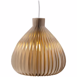 Grand abat-jour en papier 'Honey Comb' en papier FSC, pliable, pour ampoules et douilles E14, beige, Ø 28 cm Élégante décorat ...