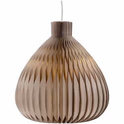 Grand abat-jour en papier 'Honey Comb' en papier FSC, pliable, pour ampoules et douilles E14, beige, Ø 38 cm Élégante décorat ...