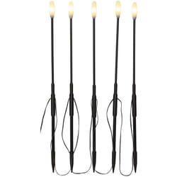 Lampes led en brochette Milky, éclairage extérieur, 5 pièces, extérieur, noir, blanc chaud, 2 m - Star Trading