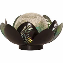 Star Trading 482-81, Cyan, Argent, Verre, Métal, Cour, Cour, Jardin, Porche, Terrace, 1 lampe(s), LED, 0,6 W