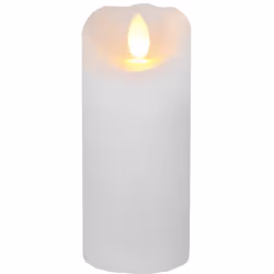 Bougie bloc LED 'Glow' avec pile et minuterie, cire véritable, blanc, 12,5cm La bougie LED en cire véritable scintillante pou ...