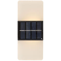 Lanterne solaire Wally Frost, Applique murale, dépolie, led, capteur crépusculaire, blanc chaud & lumière du jour, extérieur, 14 cm - Star Trading