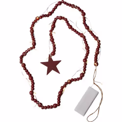 Star Trading Beady, Guirlande lumineuse décorative, Rouge, Ambiance, IP20, 30 ampoule(s), LED
