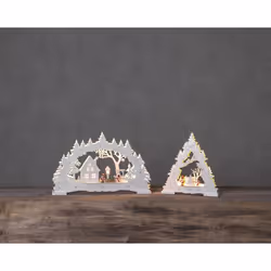 Star Trading Candlestick Ulm Figurine lumineuse décorative Transparent, Blanc 10 lampe(s) LED 0,64 W