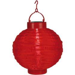 Trading Lampion solaire led 'Festival', capteur crépusculaire, extérieur, 22cm, rouge - Star