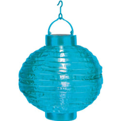 Trading Lampion solaire led 'Festival', capteur crépusculaire, extérieur, 22cm, bleu - Star