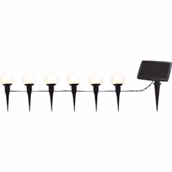 Star Trading 12.477-57, Guirlande lumineuse décorative, Noir, Blanc, IP44, 6 lampe(s), LED, 0,38 W