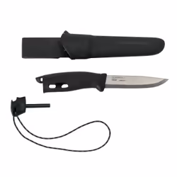 Morakniv Companion Spark, Camper/scout, Pointe centrale, Acier inoxydable, Noir, 1 outils, 22,3 cm