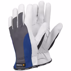 Ejendals TEGERA 888, Gants d'atelier, Noir, Bleu, Gris, Blanc, Adulte, Adulte, Résistant aux rayures, Coton, Latex, Cuir