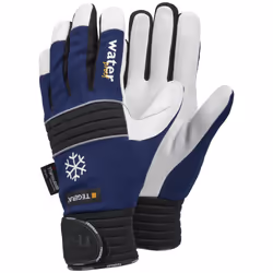 Ejendals TEGERA 297, Gants d'atelier, Noir, Bleu, Blanc, Adulte, Adulte, Résistant aux rayures, Elastane, Latex, Cuir, Polyes ...