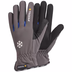 Ejendals TEGERA 417, Gants d'atelier, Noir, Bleu, Gris, Adulte, Adulte, Résistant aux rayures, Latex, Polyester, Polyuréthane