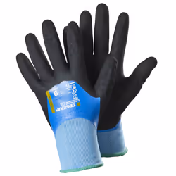 Ejendals TEGERA 737, Gants d'atelier, Noir, Bleu, Adulte, Adulte, Résistant à l'huile, Résistant aux rayures, Latex, Mousse d ...