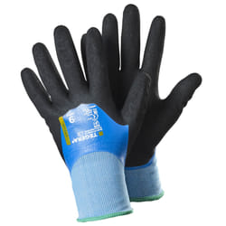 Ejendals TEGERA 737 Gants d'atelier Noir, Bleu Latex, Mousse de nitrile, Nylon