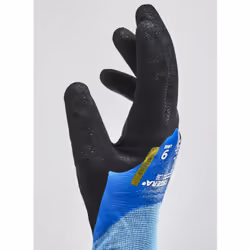 Ejendals TEGERA 737 Gants d'atelier Noir, Bleu Latex, Mousse de nitrile, Nylon