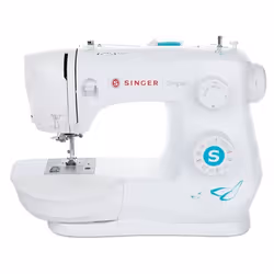 SINGER Simple 3337, Blanc, Machine à coudre automatique, coudre, en une étape, Electrique