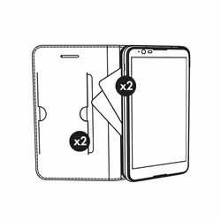 Krusell Malmö 4 Card FolioCase 12,7 cm (5") Folio Blanc