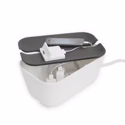 Bosign Hideaway Cable Organiser. Medium, Gris, Blanc, Synthétique ABS, Silicone, 300 mm