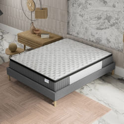 Matelas MÉMOIRE DE FORME & RESSORTS ENSACHÉS 120x190cm November Elekctra Hybrid- Indépendance Couchage 7 Zones & Adaptatif- Ép 30cm
