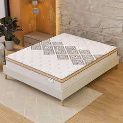 Matelas RESSORTS ENSACHÉS 200x200cm November Errakis Hybrid: indépendance de Couchage 7 zones + HD35Kg EXTRÊMEMENT DURABLE- É ...