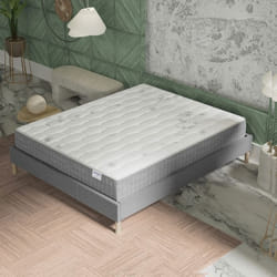 Matelas MÉMOIRE DE FORME & RESSORTS ENSACHÉS 120x190cm November Galice Hybrid- Indépendance Couchage 7 Zones & Adaptatif- Ép 25cm