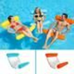 [Lot de 2] Hamac gonflable pour piscine Orange et Bleu Hobby Tech