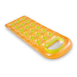Matelas gonflable Intex transparent à poches - 188 x 71 cm - Orange