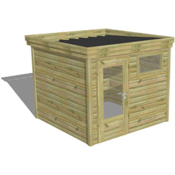 Bosch - abri de jardin bois Pin autoclave 27mm - 2,64x2,64m / 7m2 - Bac acier - Abri Français