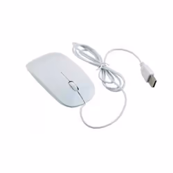 Souris d'ordinateur filaire en USB - Blanc Hobby Tech