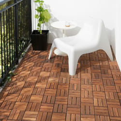 Hobbytech - Dalle de Terrasse dark en Bois Clipsable Résistant Aux Forte et Basses Températures 31 x 31 cm Revêtement Extérieur Pour Jardin Balcon